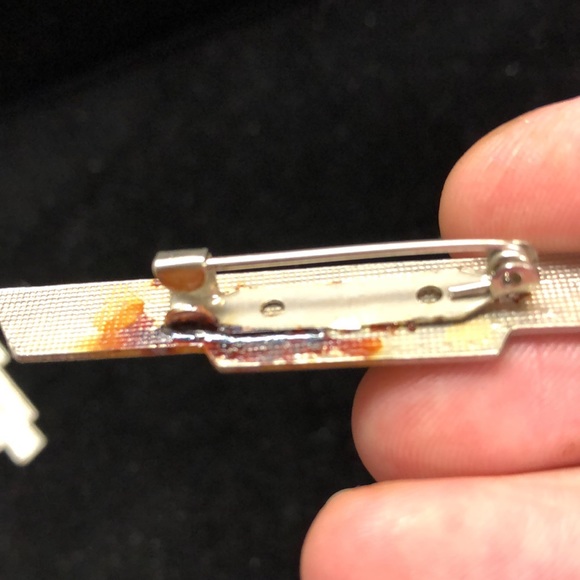 Retro Deco Style Black Enamel Rhinestone Brooches (2) - Picture 12 of 14